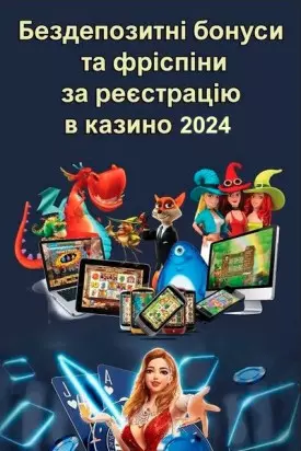 Українські бездепозитні онлайн казино на гривні 2024 року